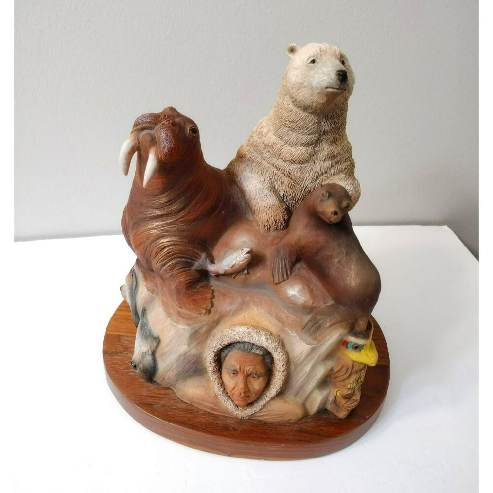 J H Boone Sculpture, Last Frontier, Limited Edition 1994 T Snyder 45/2500 Alaska